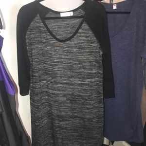 Black and grey comfy lounge dress